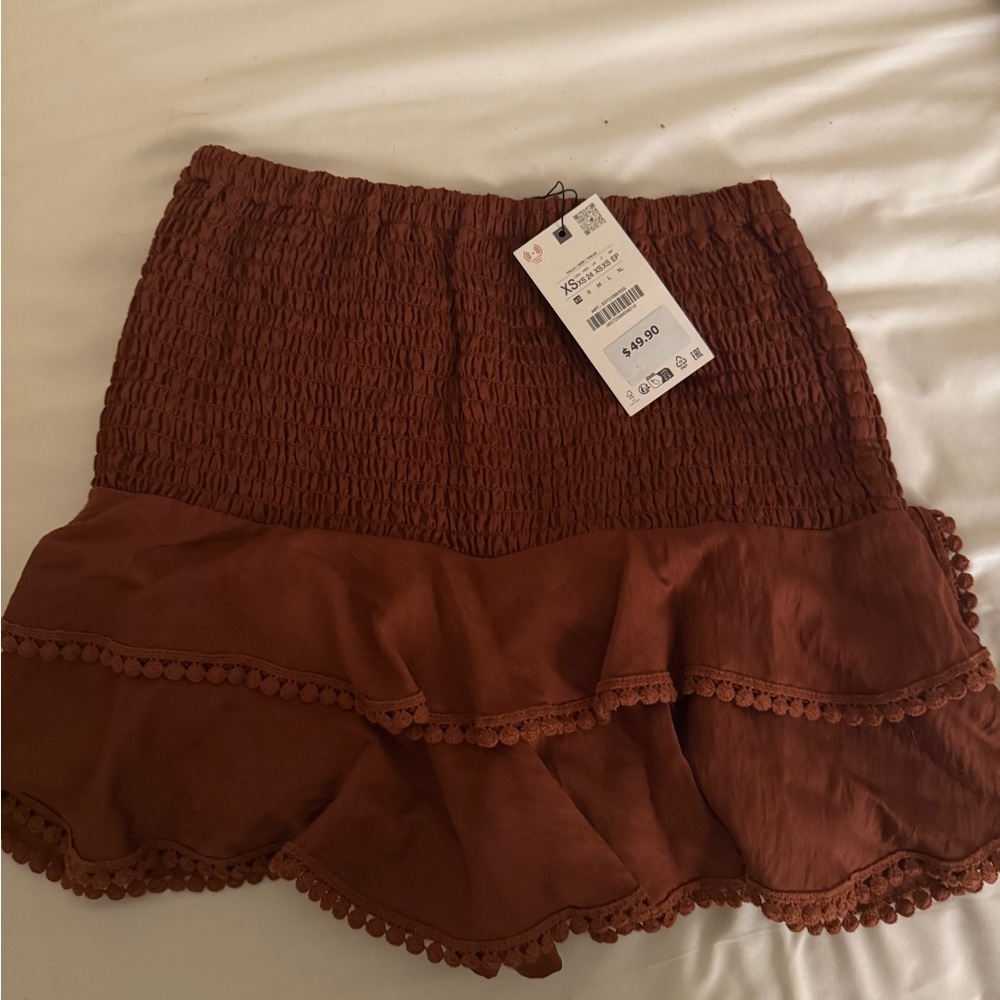 Zara Brown Skort